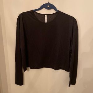 Athleta vapor black long sleeve top sz S